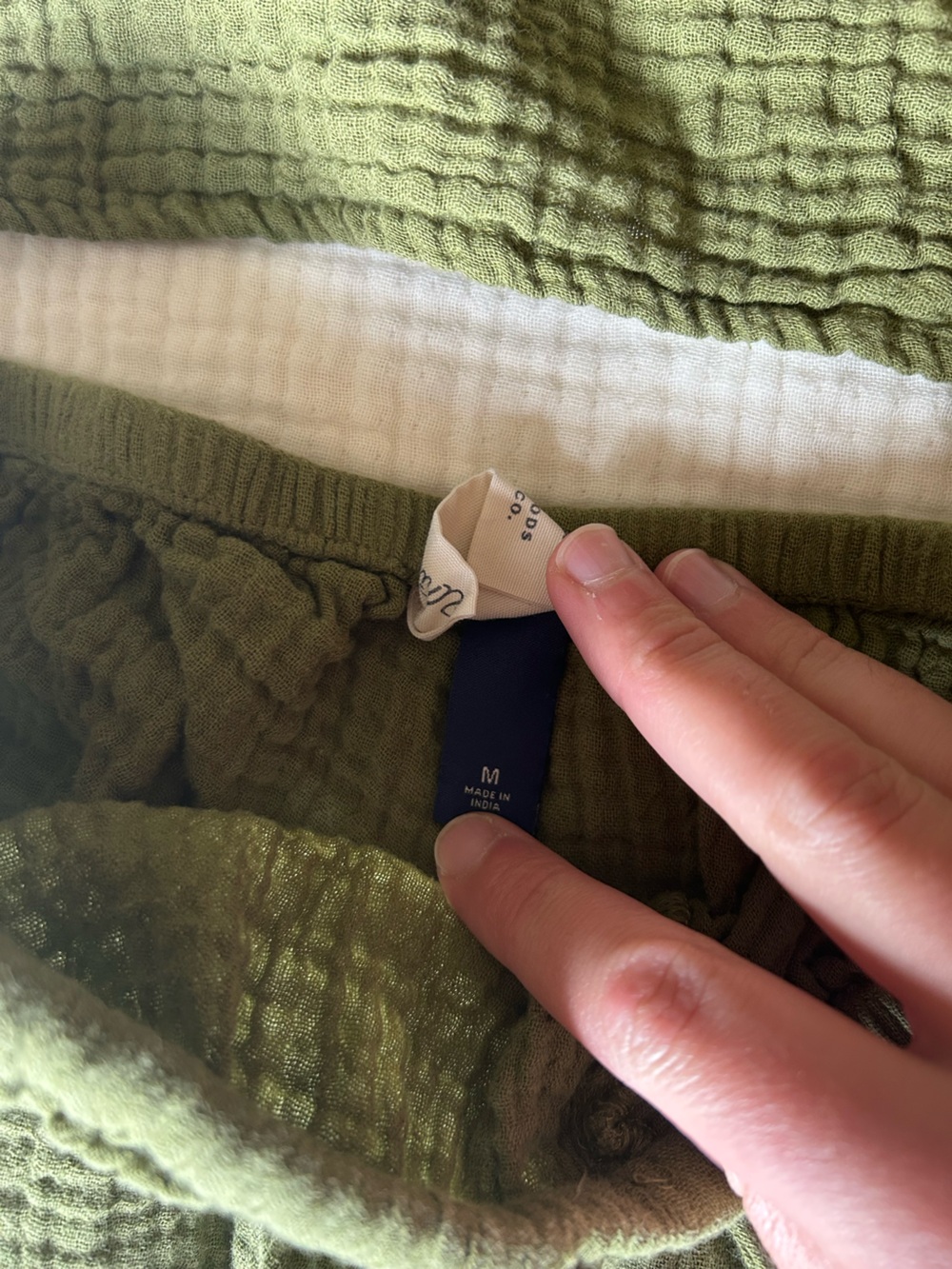 Cotton Olive Green Cotton Gauze set - Picture 2 of 3